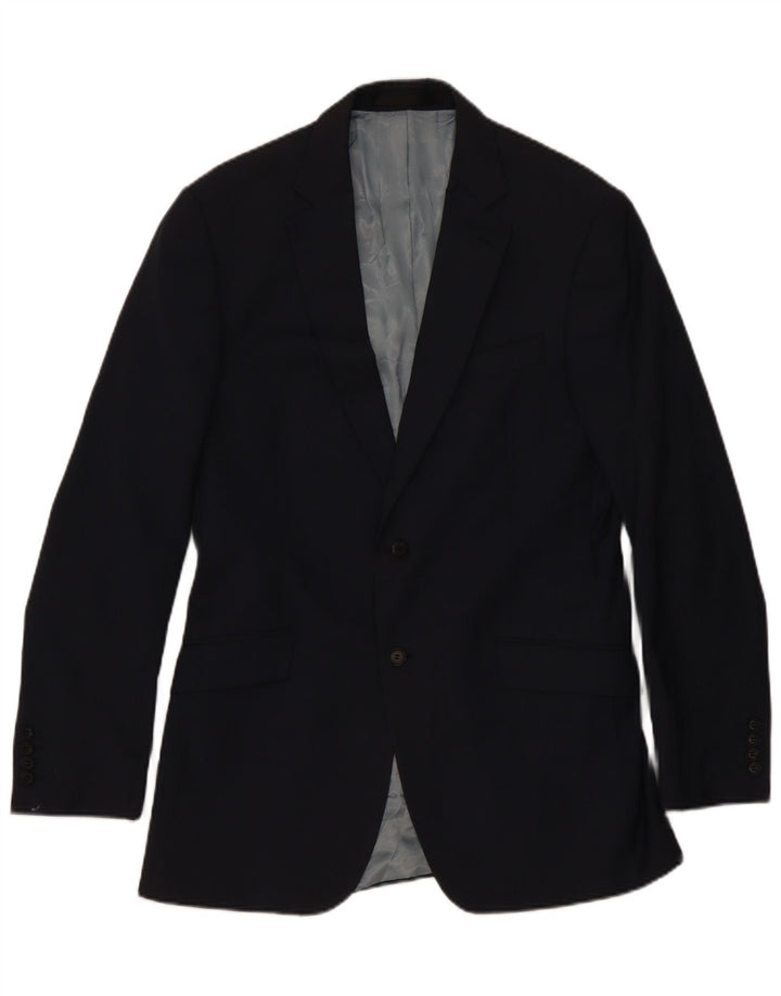 Jaqueta blazer masculina de 2 botões Marks & Spencer Reino Unido 40 médio azul marinho clássico