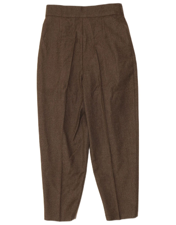 Calça feminina vintage cropped com ajuste IT 42 Médio W26 L25 Cáqui
