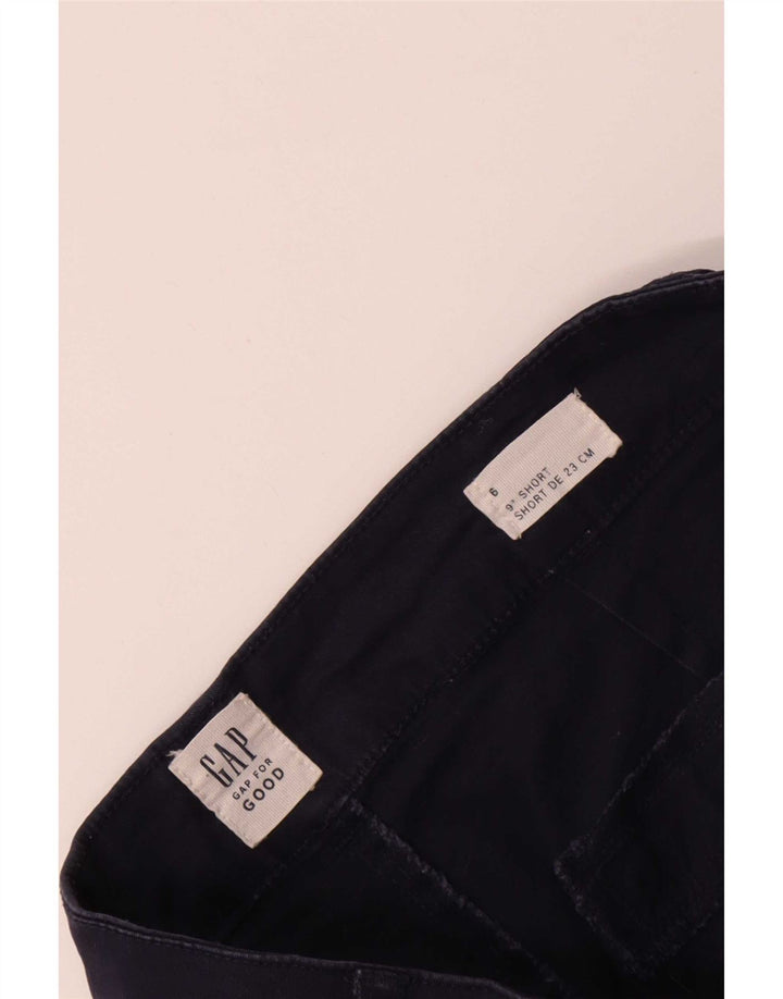 Shorts Chino feminino Gap EUA 9 médio W30 algodão azul marinho