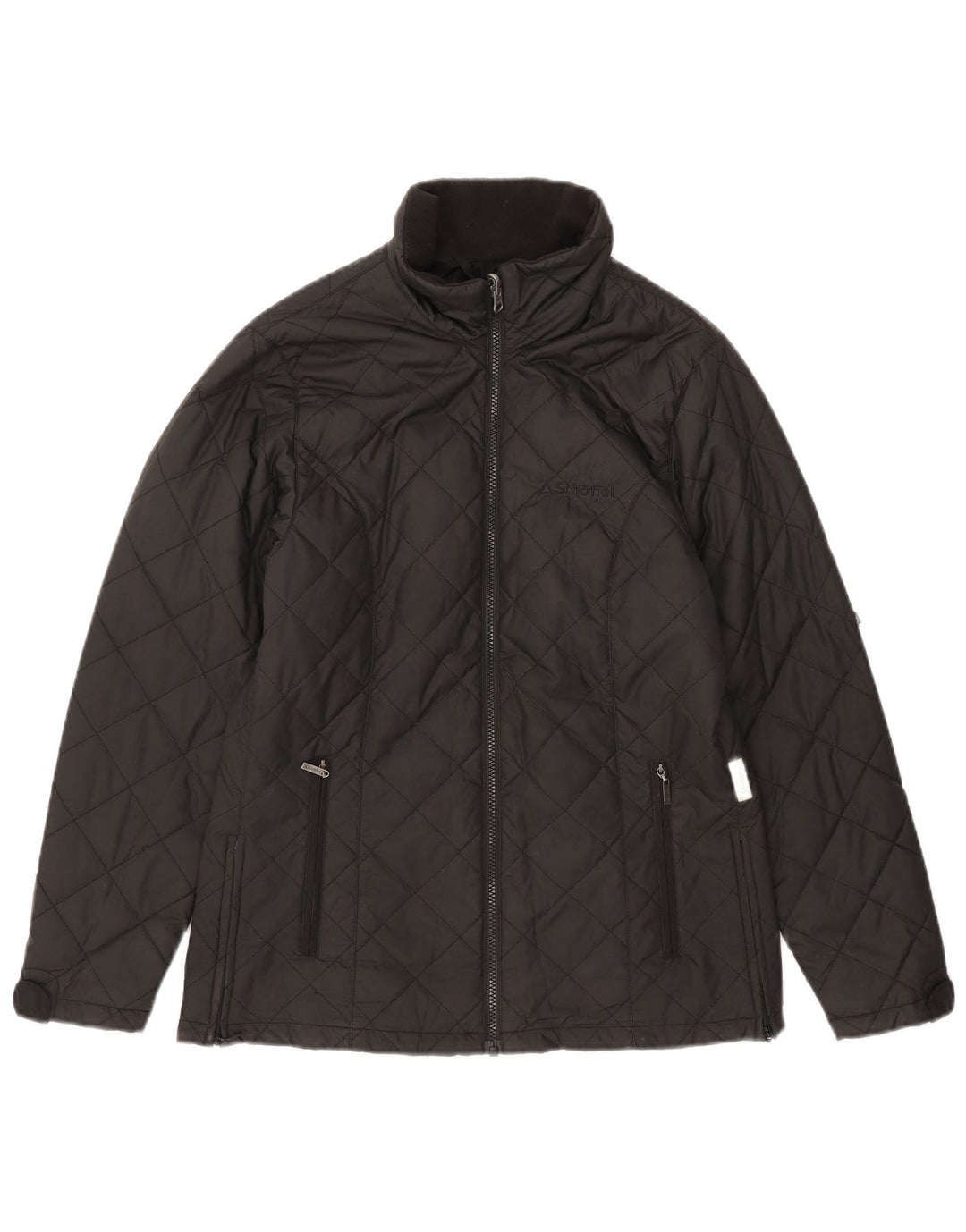 Jaqueta acolchoada superdimensionada feminina Schoffel UK 10 poliéster preto pequeno