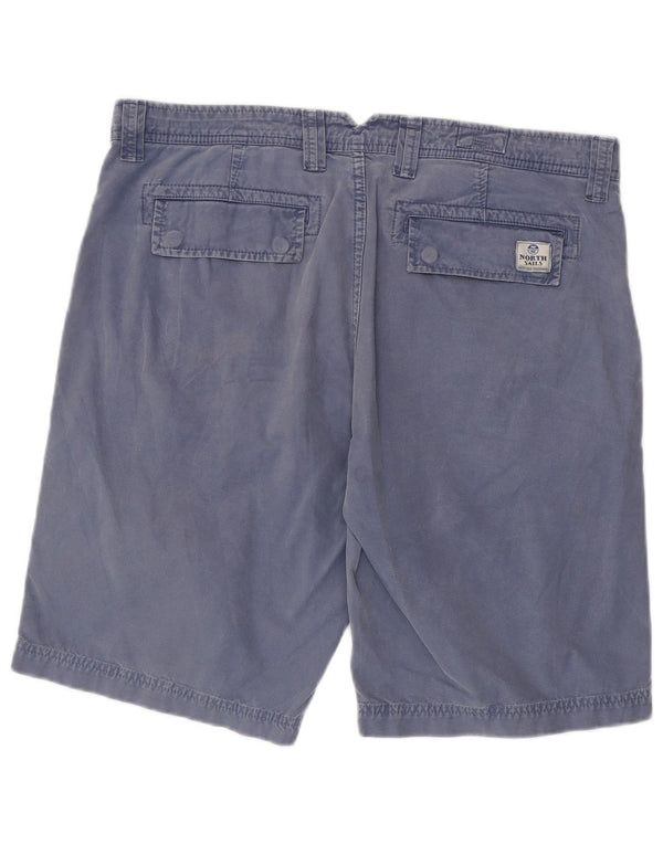 North Sails Mens Chino Shorts IT 52 XL W38 Azul Algodão
