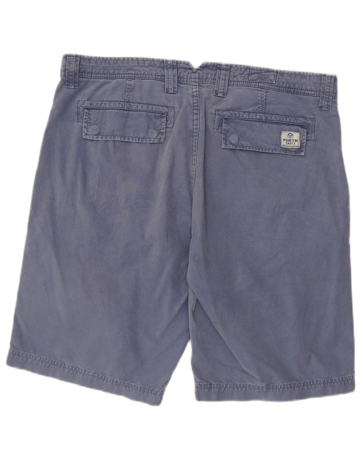 North Sails Mens Chino Shorts IT 52 XL W38 Azul Algodão
