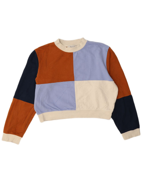 Suéter de moletom feminino French Connection UK 14 médio multicolorido