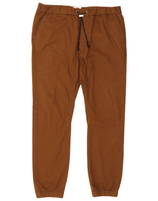 Quiksilver Mens Joggers Chino Calças XL W40 L31 Algodão Marrom