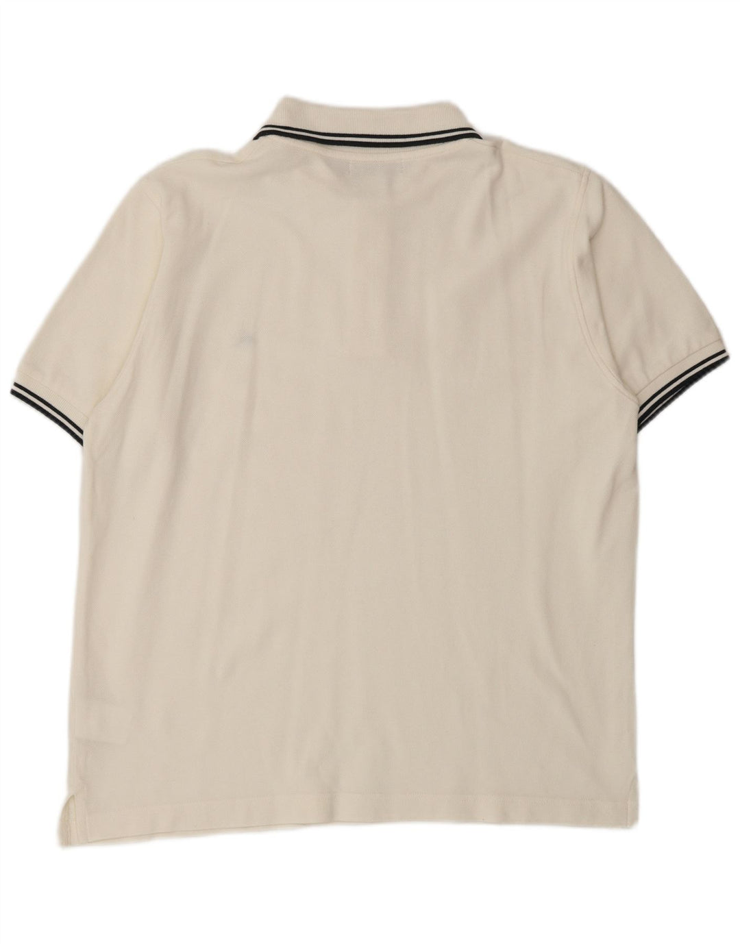 Camisa polo masculina SEVENTY de algodão branco médio