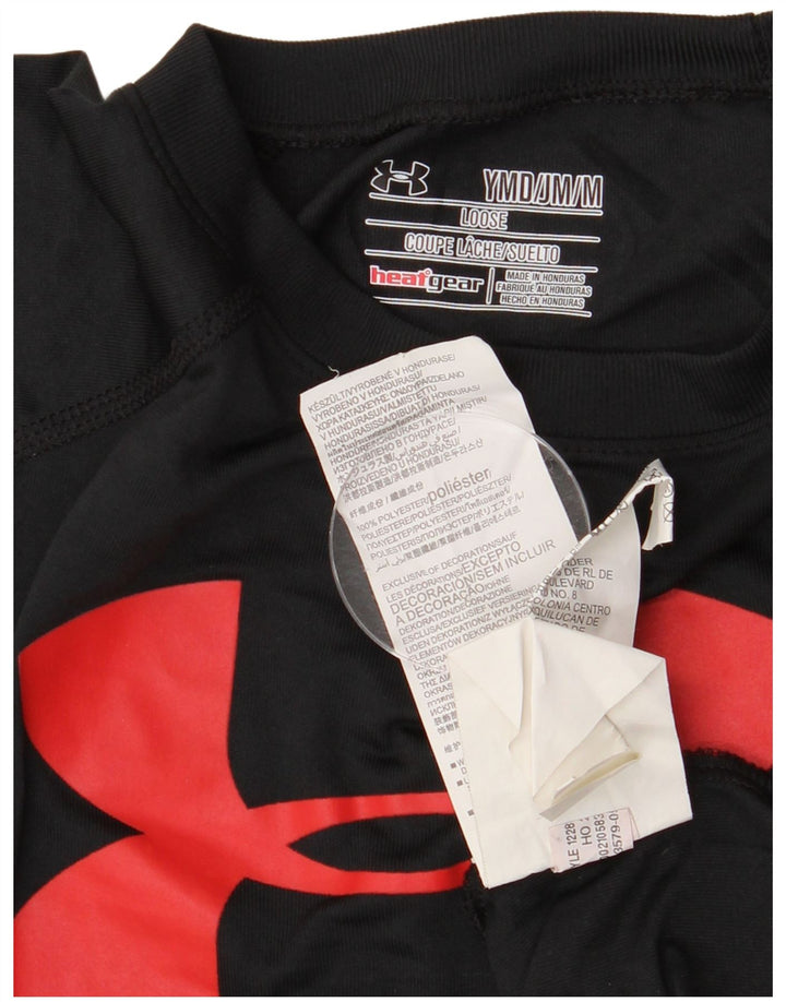 Camiseta gráfica Under Armour Boys Heat Gear Top 9-10 anos médio preto