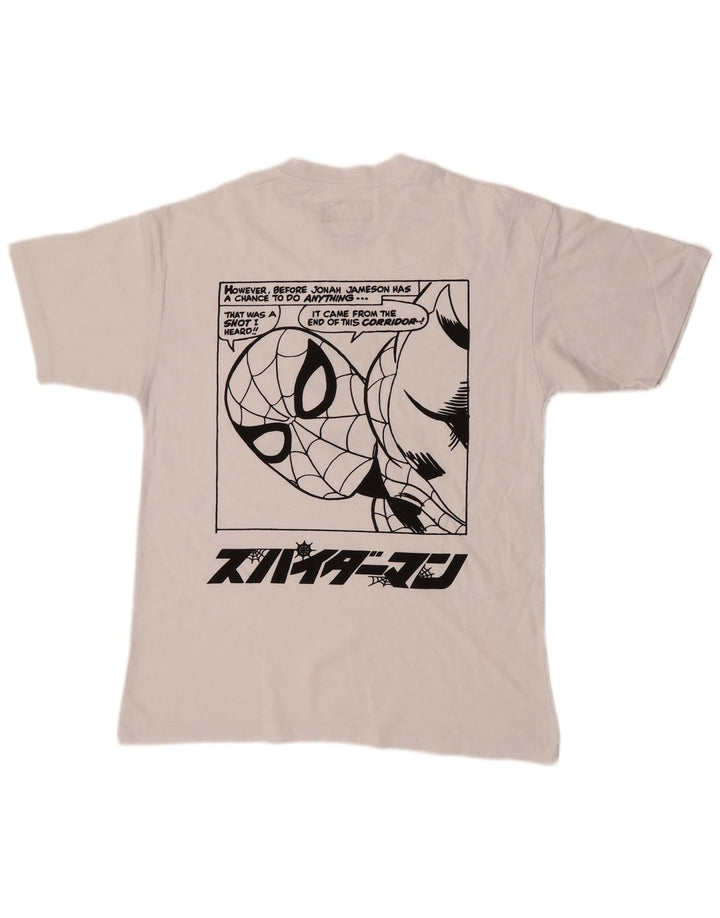 Pull & Bear Camiseta masculina Marvel Graphic Top Médio Branco