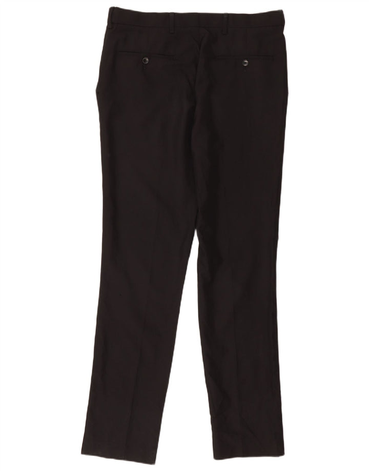 Calça Chino Slim Masculina Marks & Spencer W34 L33 Poliéster Preto