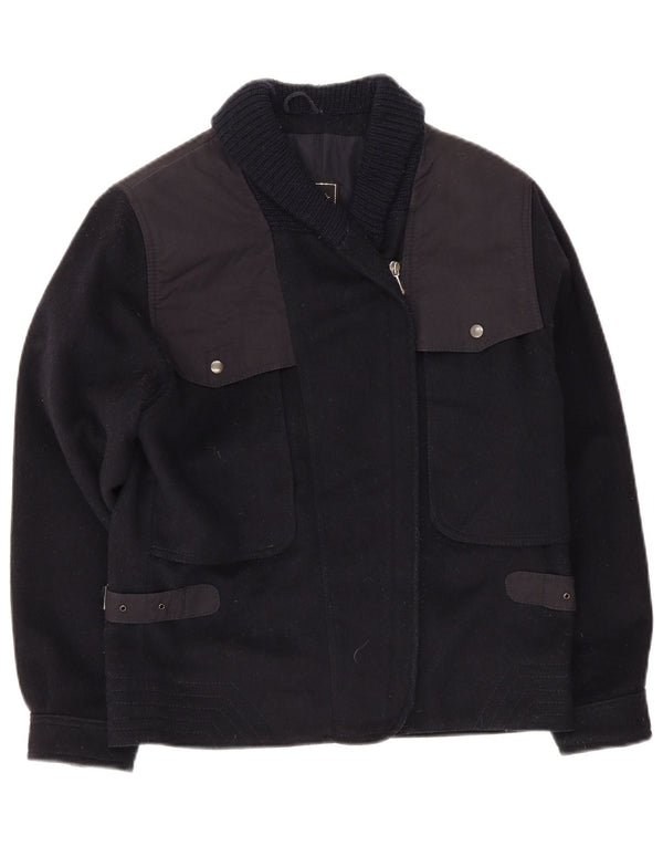 Jaqueta bomber feminina Colette Wolfgang Kaiser UK 18 XL azul marinho colorblock