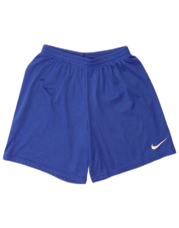 Shorts esportivos Nike Boys 10-11 anos médio azul nylon