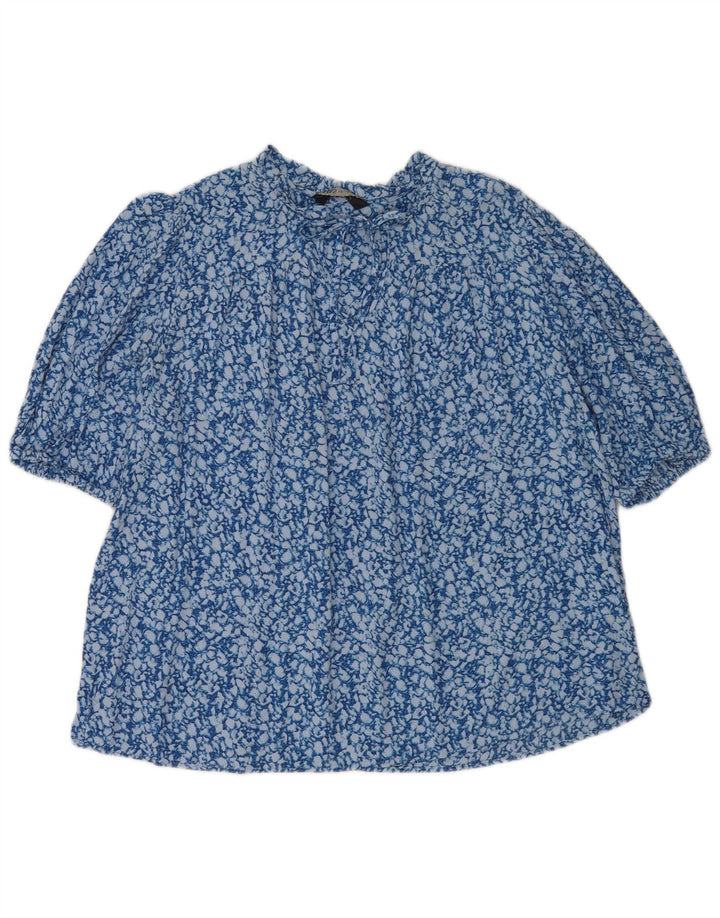 Blusa oversized feminina Marks & Spencer Reino Unido 14 grande viscose azul