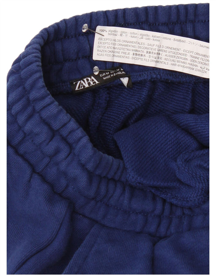 Calça esportiva masculina Zara Graphic Joggers médio algodão azul marinho