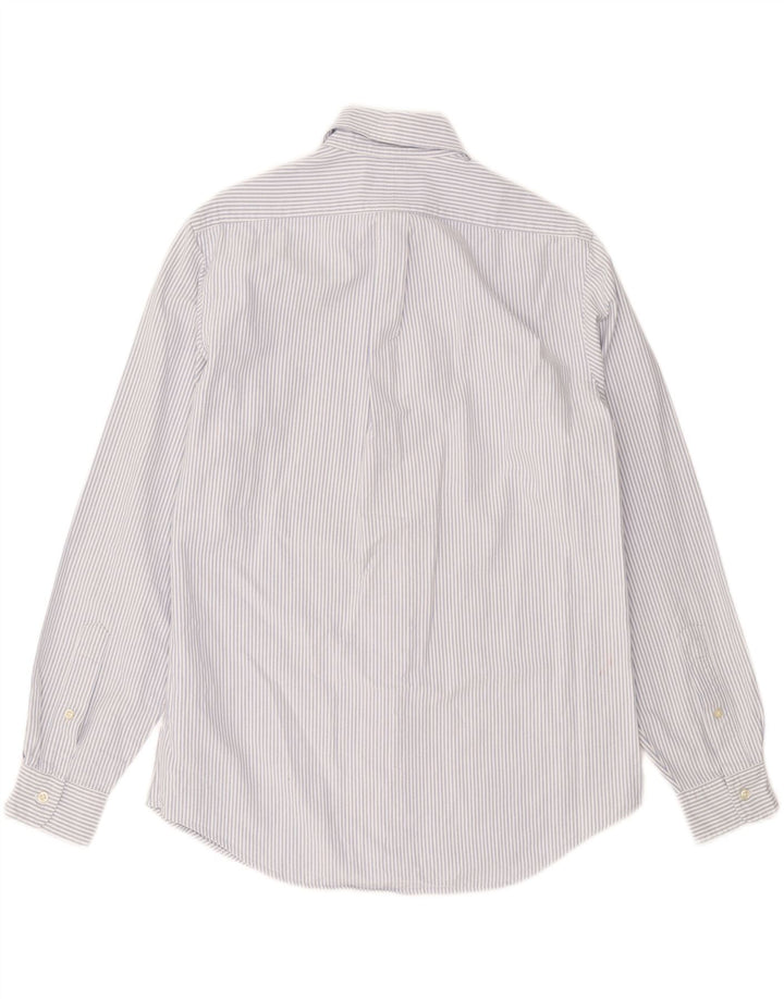 Camisa masculina Ralph Lauren Classic Fit de algodão listrado azul médio