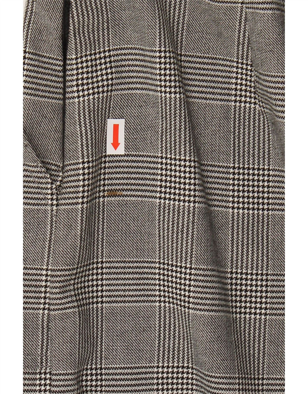 Calça jardineira feminina ZARA com perna larga XS W24 L23 cinza xadrez