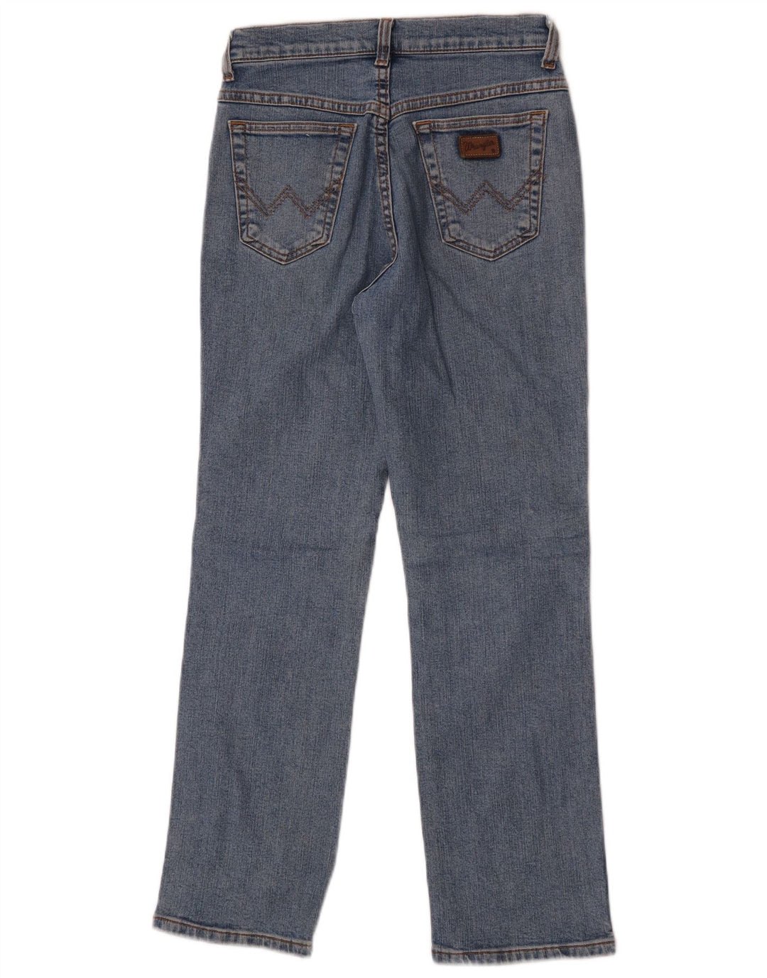 Jeans retos femininos Wrangler US 10 médio W28 L28 algodão azul