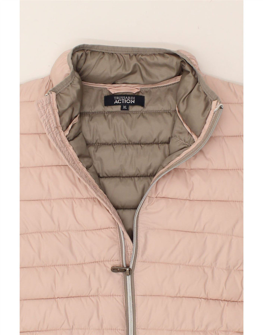 TRUSSARDI Womens Padded Jacket UK 18 XL Pink | Vintage Trussardi | Thrift | Second-Hand Trussardi | Used Clothing | Messina Hembry 