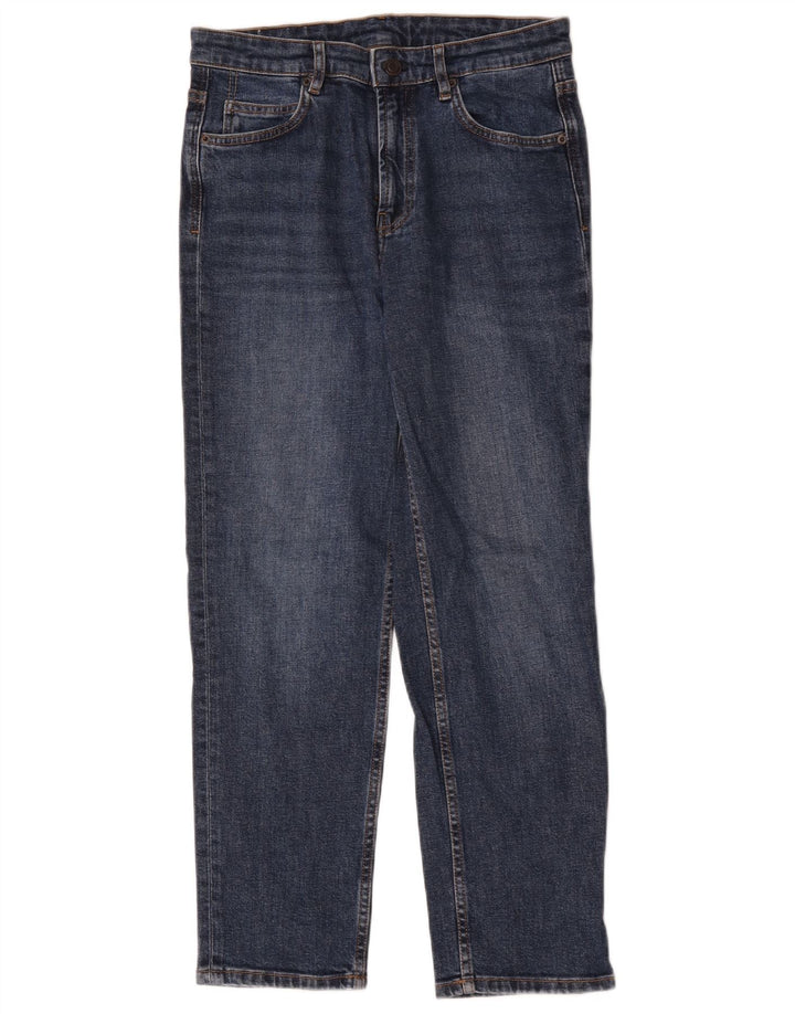 Jeans retos femininos Massimo Dutti W30 L27 algodão azul
