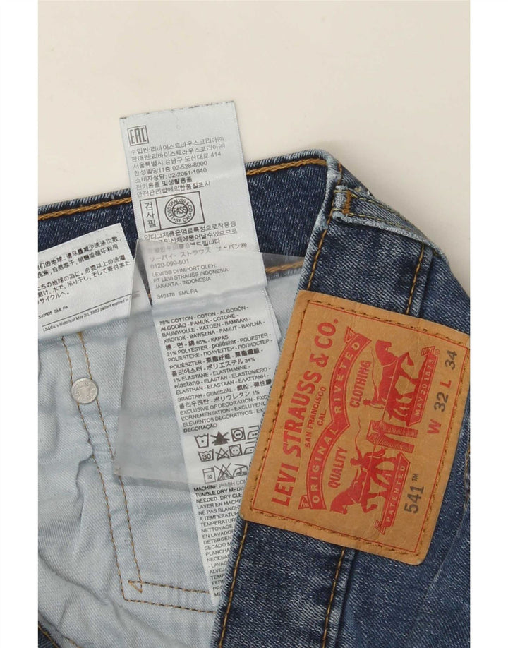 Levi's Masculino 541 Athletic Straight Jeans W32 L34 Azul Algodão
