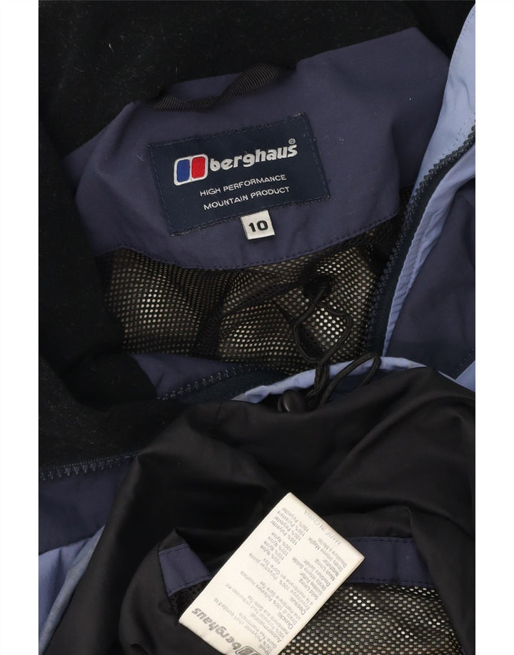 Jaqueta de chuva grande feminina Berghaus UK 10 poliéster azul pequeno