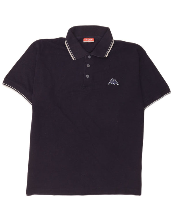 Camisa polo masculina Kappa XL algodão listrado azul marinho
