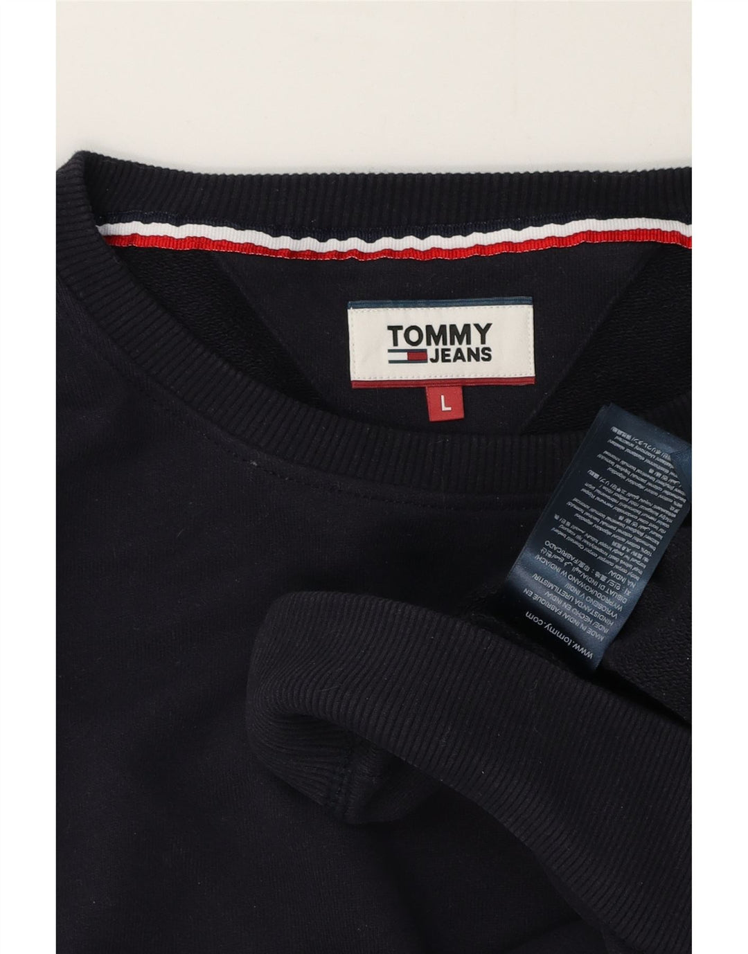 Tommy Hilfiger moletom masculino jumper grande algodão azul marinho
