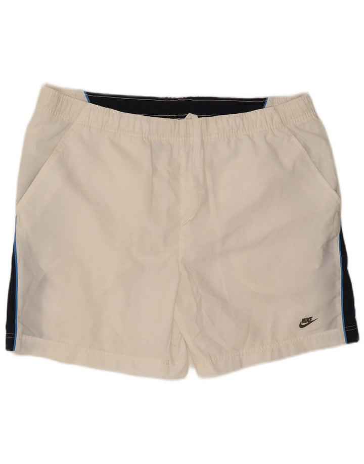 Shorts de natação masculinos Nike XL branco colorblock poliéster