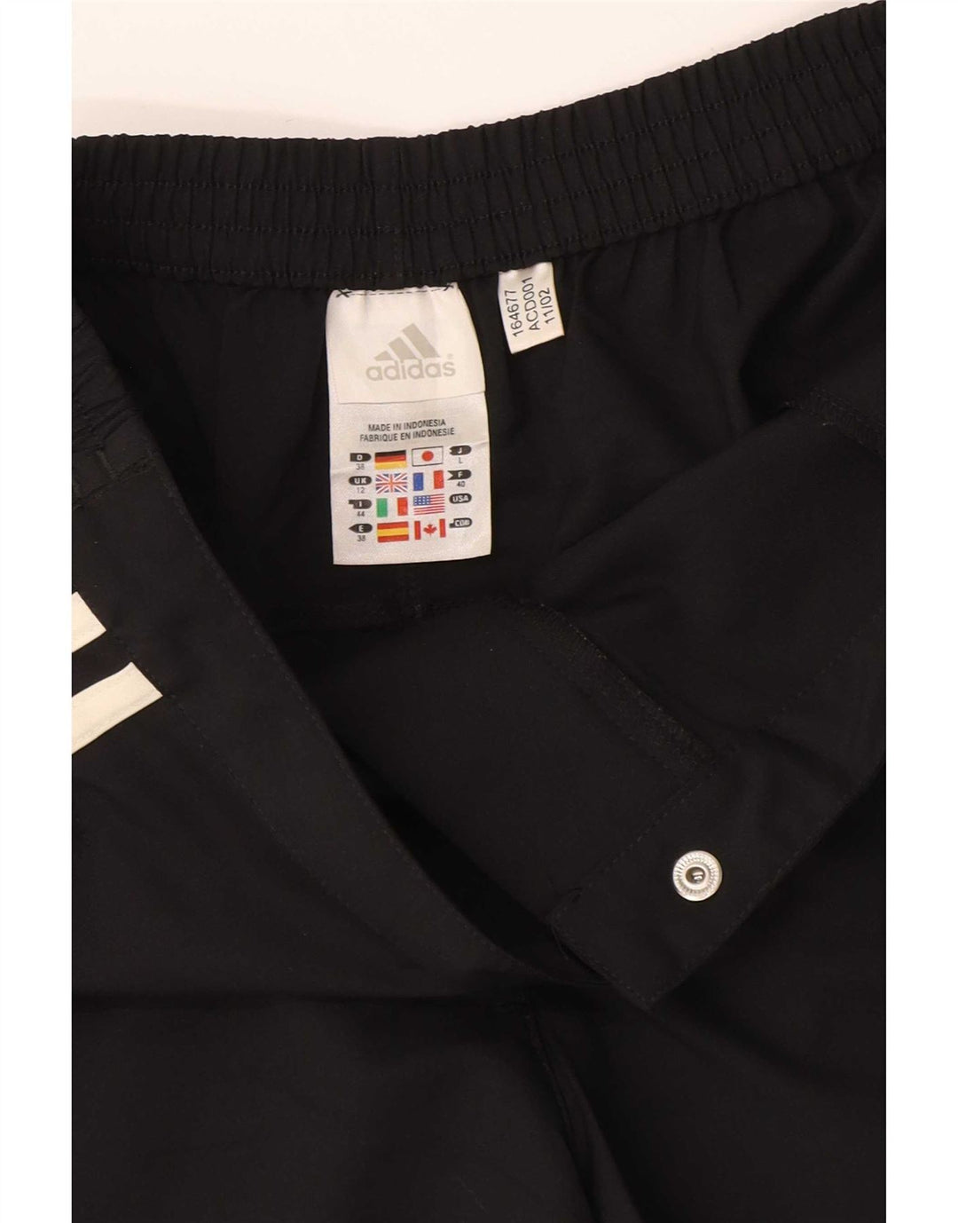 Adidas Womens Climalite Casual Shorts UK 12 Médio W28 Poliéster Preto