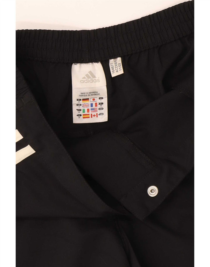 Adidas Womens Climalite Casual Shorts UK 12 Médio W28 Poliéster Preto