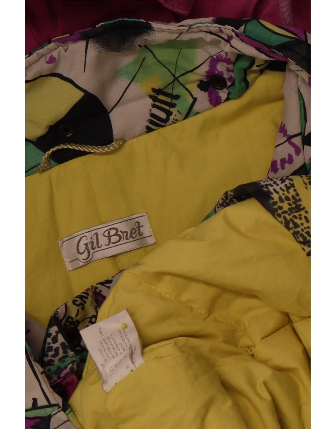 Jaqueta acolchoada com capuz feminina Gil Bret UK 16 grande poliamida multicolorida