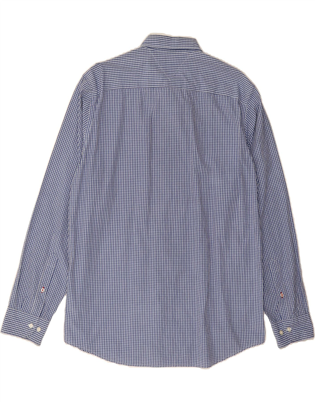 TOMMY HILFIGER Mens Regular Fit Shirt XL Blue Check Cotton Vintage Tommy Hilfiger and Second-Hand Tommy Hilfiger from Messina Hembry 