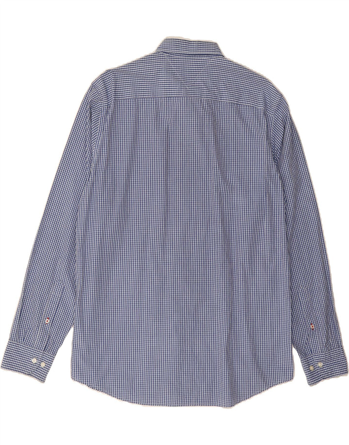 TOMMY HILFIGER Mens Regular Fit Shirt XL Blue Check Cotton Vintage Tommy Hilfiger and Second-Hand Tommy Hilfiger from Messina Hembry 