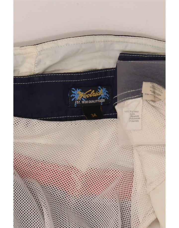 Shorts de natação masculino Woolrich grande poliamida colorblock azul marinho