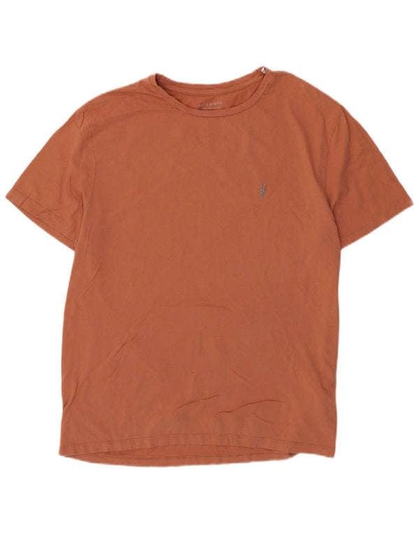 Camiseta masculina All Saints Top grande de algodão marrom