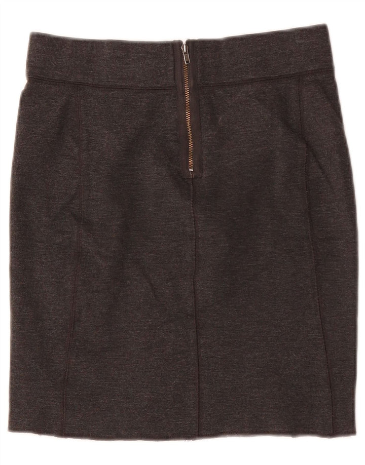 Minissaia feminina JACK WILLS Reino Unido 10 pequena W26 viscose cinza