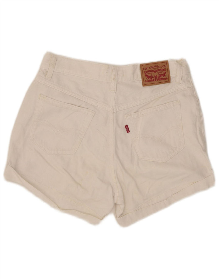 Shorts jeans feminino Levi's W27 pequeno branco