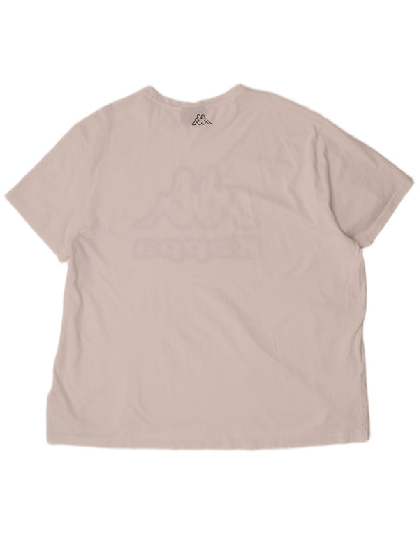 Camiseta gráfica masculina Kappa Top 4XL algodão branco