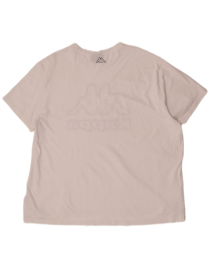 Camiseta gráfica masculina Kappa Top 4XL algodão branco