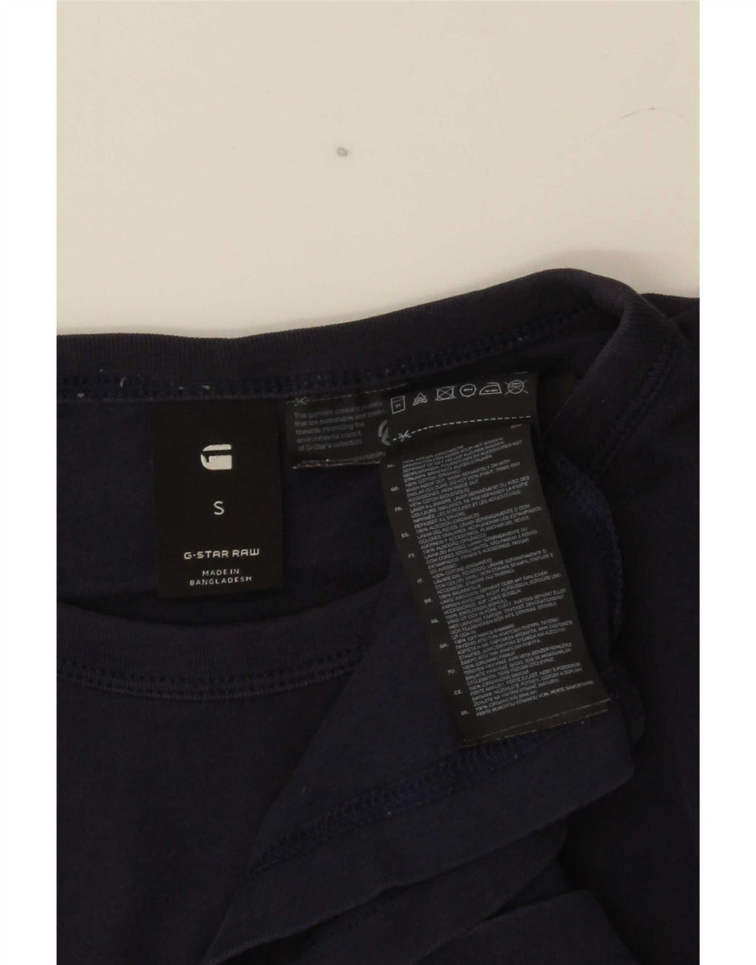 Camiseta gráfica masculina G-Star Top pequeno algodão azul marinho