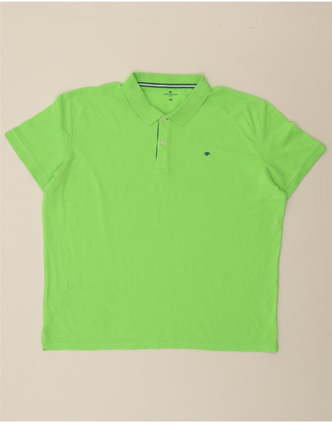 TOM TAILOR Mens Polo Shirt 2XL Green Polyester Vintage Tom Tailor and Second-Hand Tom Tailor from Messina Hembry 