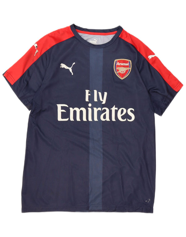 Camiseta PUMA Boys Arsenal Graphic Top 15-16 Anos Azul Marinho Colorblock