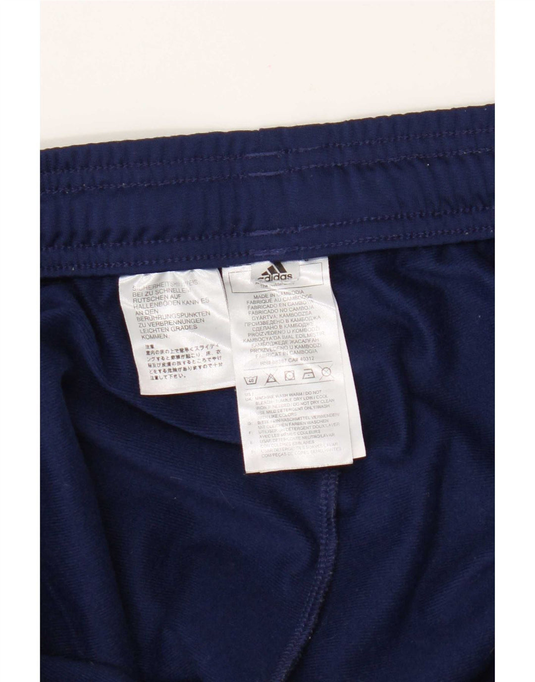 Calça de treino masculina Adidas Joggers 2XL azul marinho poliéster