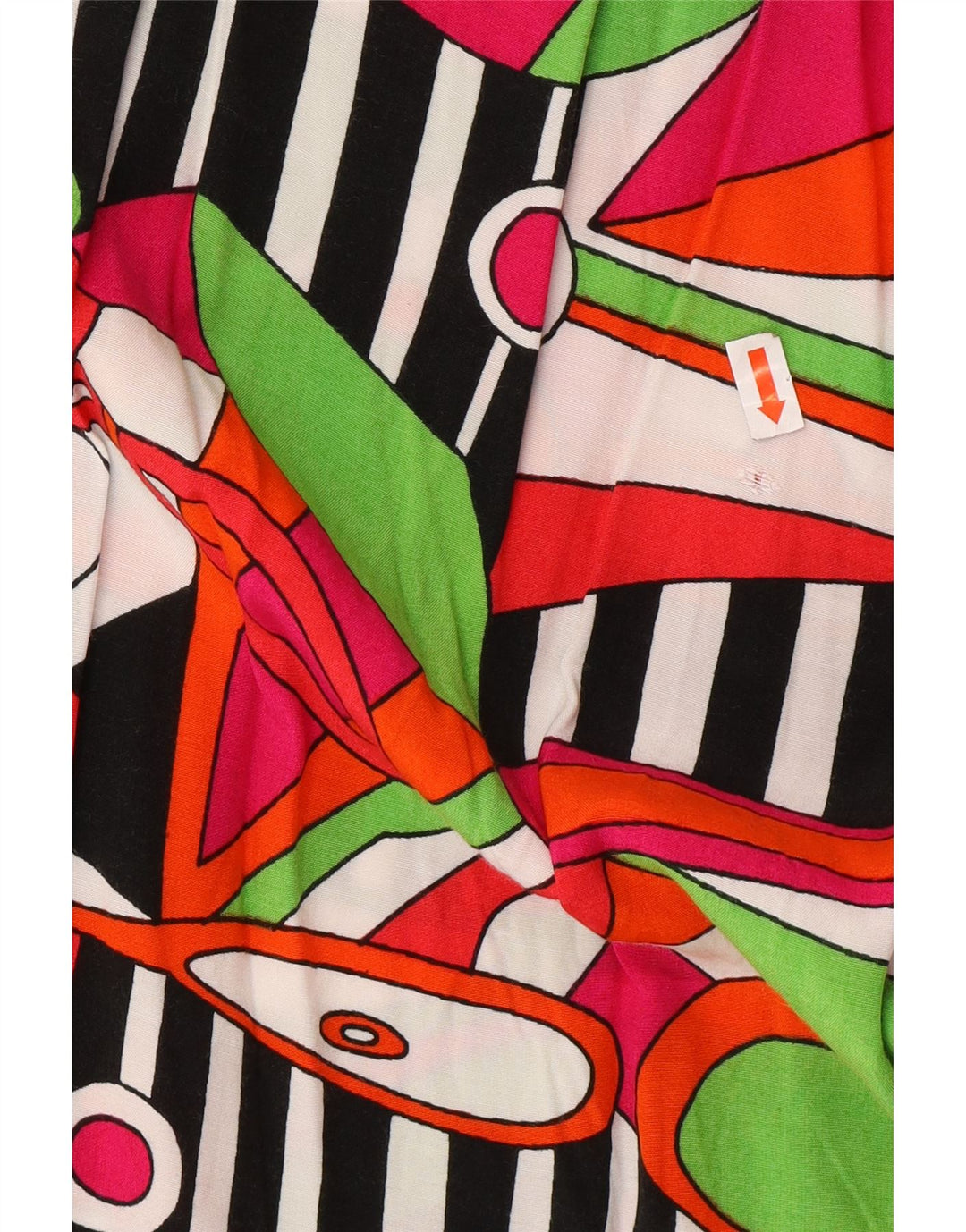 Blusa feminina VINTAGE com estampa abstrata UK 14 média multicolorida