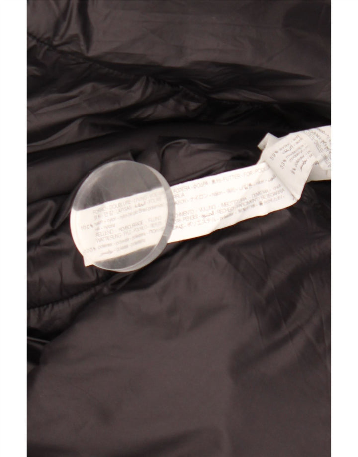 Sobretudo feminino com capuz oversized ZARA UK 6 XS preto nylon