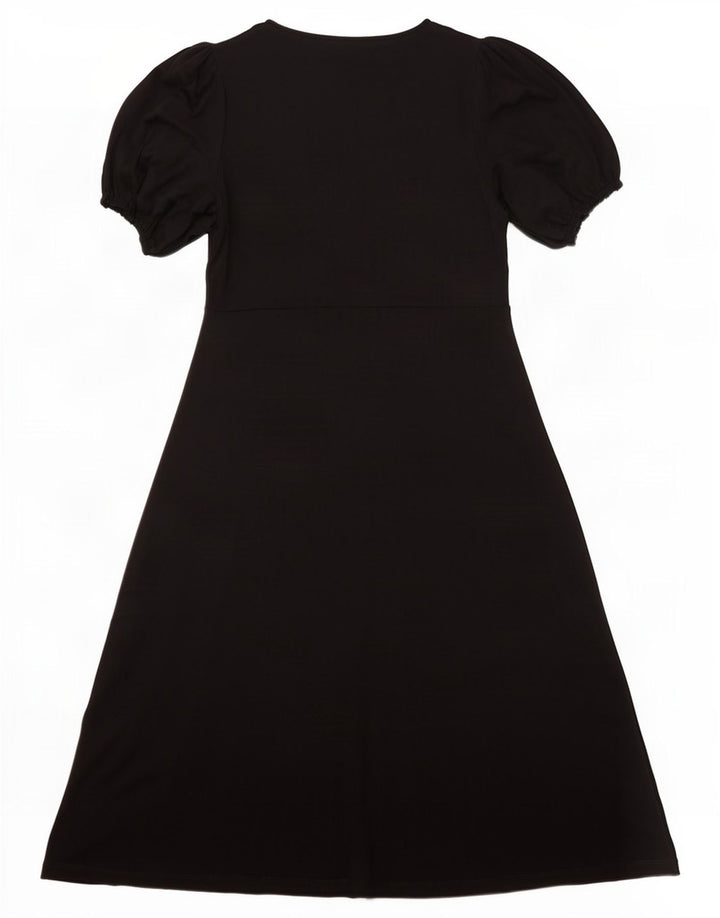 Vestido feminino Marks & Spencer A-Line UK 12 médio preto viscose