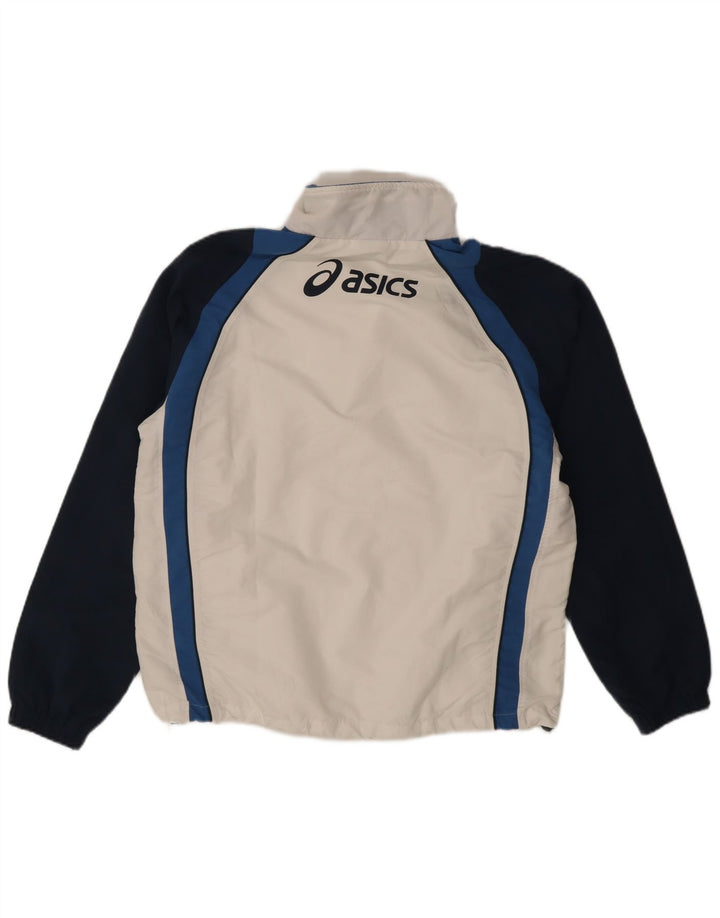 Jaqueta Asics Masculina Graphic Tracksuit Top Grande Poliéster Colorblock Branco