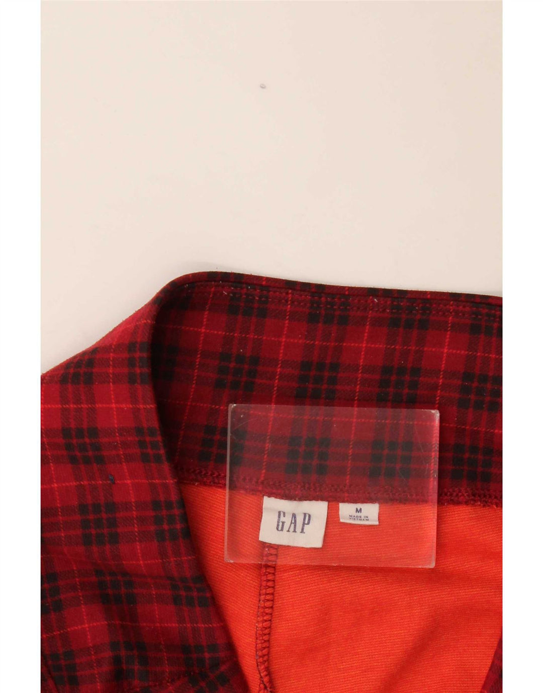 Calça feminina casual skinny Gap média W30 L26 xadrez vermelho