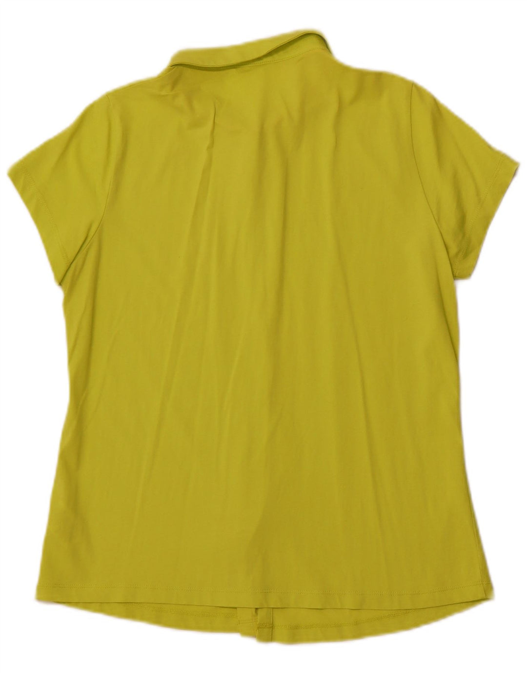 Blusa feminina de manga curta WHITE STUFF Reino Unido 14 algodão verde médio