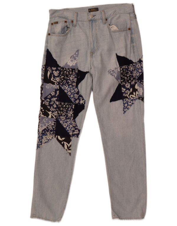 Polo Ralph Lauren Jeans Slim Feminino W26 L28 Azul Patchwork Algodão