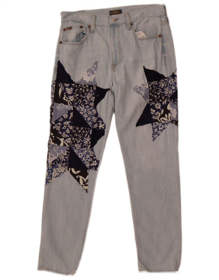Polo Ralph Lauren Jeans Slim Feminino W26 L28 Azul Patchwork Algodão