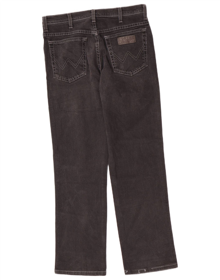 Wrangler Masculino Texas Stretch Straight Jeans W33 L29 Algodão Cinza